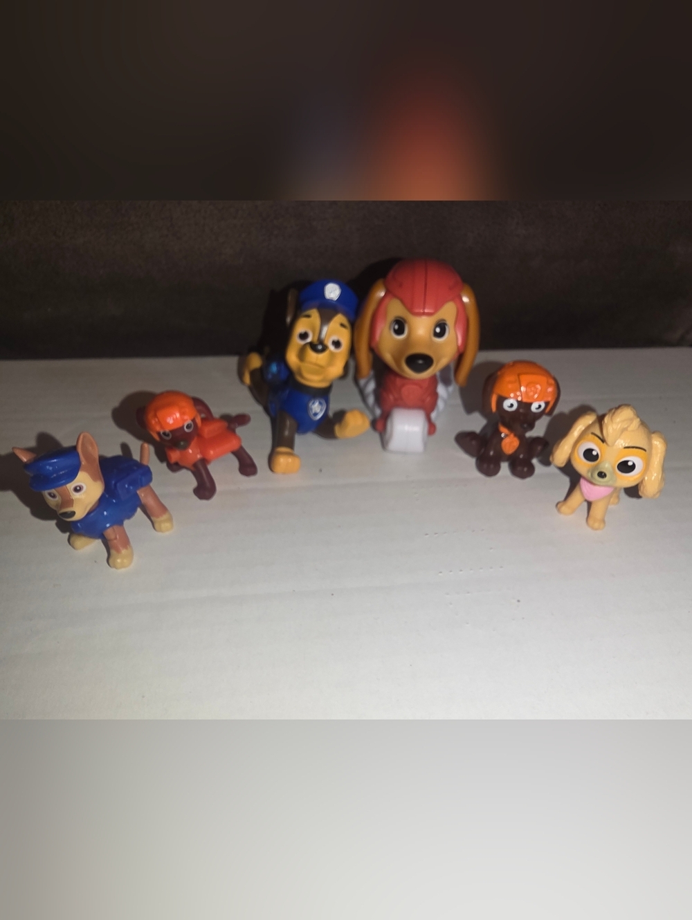 The Paw Patrol Action Figures Lot: Zuma, Skye, Marshall, Mighty Movie, Chase